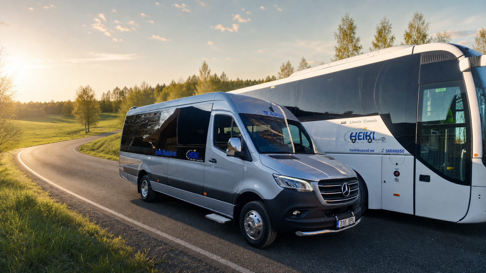 Heiki Busside Sprinter ja turismibussid maanteel